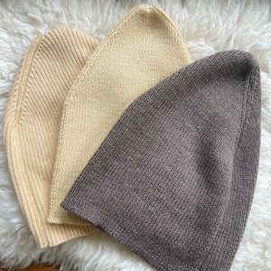 James Street Adult Wool & Cotton Beanies - set of 3